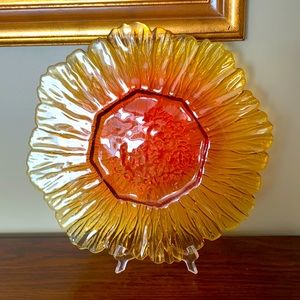 Glass serving plate